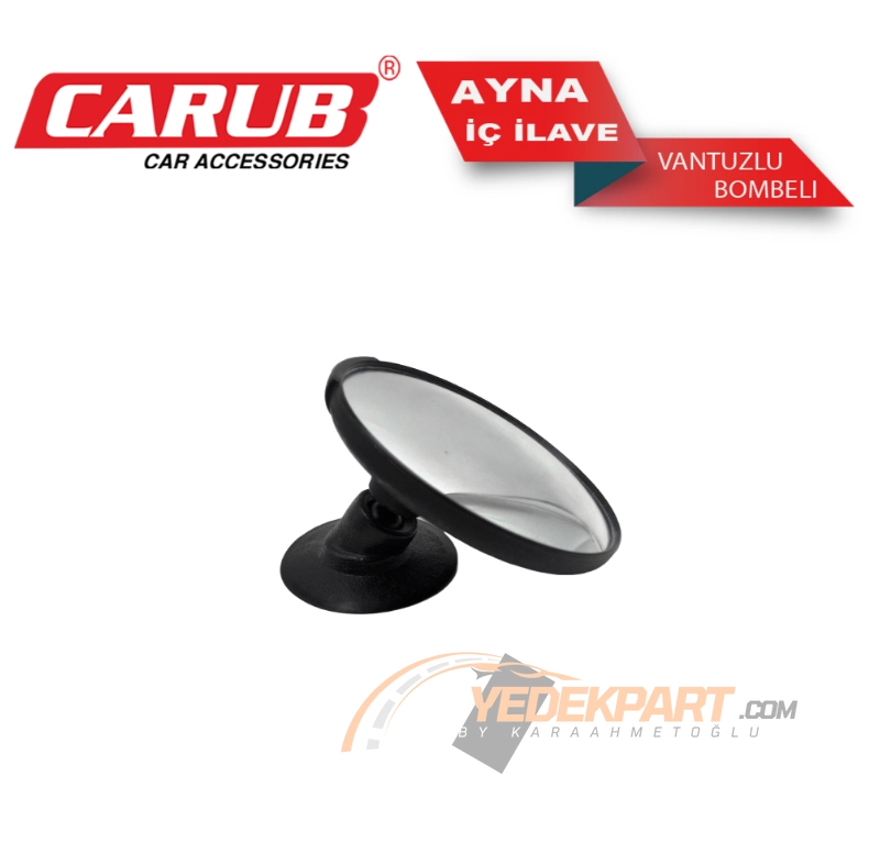 CARUB Ayna İç Vantuzlu Bombeli Yuv.9cm Vakum B.